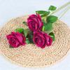 Simulação Rose Single Hand-feel Flannel Rose Home Decoração de Casamento Dia dos Namorados Simulação Flor Flor Falsa Portátil