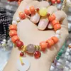 Pulseira Estilo Étnico Turquesa Sintética Coral em Estoque Atacado Moda DIY Original Cristal Morango Pérola Pulseira Joia