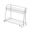 Estante de almacenamiento multifuncional de doble capa de acero inoxidable 304 para encimera de cosméticos, estante de drenaje para cocina y baño, multiusos
