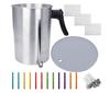Vaso de Cera Instrumentado para Hacer Velas 3L Bolsa de Materiales DIY para Velas Adhesivo para Mechas Tablero para Fijar el Color del Corazón de Vela