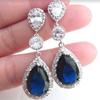Desejamos Vendas Transfronteiriças de Brincos da Série Diamante Incrustado em Cobre de Pedras Preciosas, Joias Elegantes para Mulheres, Tarraxas de Liga de Titânio de Grau Médico