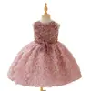 Vestido Infantil Transfronteiriço Vestido de Princesa Novo para Meninas Vestido Patchwork com Lantejoulas e Rosa Vestido de Festa Banquete Vestido de Noite