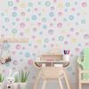 Pegatinas de pared con puntos de colores para habitación infantil, dormitorio, mesita de noche, guardería, papel pintado decorativo, autoadhesivas, extraíbles