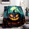 Manta Cubierta Calabaza Adolescente Halloween Niños Dibujos Animados Manta de Franela Más Vendida Transfronteriza Manta de Sofá Amazon