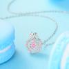 Collar de corazón de plata esterlina S925, encantador y elegante collar de clavícula con forma de corazón palpitante de lujo para mujer, regalo de Navidad