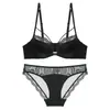 Lencería Sexy de Verano Estilo Francés Fina Brillante Cierre Frontal Espalda Descubierta Sujetador para Bustos Grandes, Sujetador de Encaje Minimizador y Anticaída