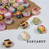 Letras Fofas Coloridas Contas Pintadas à Mão Vidro DIY Joias Acessórios Decorativos Feitos à Mão Colar de Contas Multicorrente para Celular