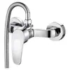 Grifo de Ducha Calentador de Agua Válvula Mezcladora Frío y Caliente Juego de Ducha Sencillo Juego Completo Baño Integrado Tina Agujero Doble
