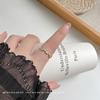 Anel Fino de Luxo Leve Estilo Japonês e Coreano Nicho Exquisito Cobre Microincrustado Zircônia Simples Combinação de Alto Padrão Anel Aberto Empilhável Moda