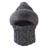 Novo Chapéu de Proteção Facial e Cachecol de Veludo Espessado Tudo-em-Um para Inverno Feminino, Proteção de Orelha para Ciclismo, Chapéu Pulôver Quente, à Prova de Vento e Frio