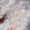 2026 Novo Modelo Ano do Cavalo Pônei Colorido Embossado Adesivos para Unhas 3D Fofo Caneta Porta-Lápis DIY Copo d'Água Adesivos para Unhas