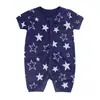 Mono de algodón nuevo para bebé mameluco de verano de manga corta para recién nacido mameluco corto para bebé ropa infantil de comercio exterior al por mayor