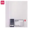 Carpeta de Archivo Transparente Deli con Varilla, Cubierta de Libro Gruesa Grande A4 de Gran Capacidad, Clip para Carpeta de Exámenes