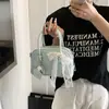 Bolsa de Mão de Renda de Primavera Bolsa Bowling para Mulheres 2026 Nova Tendência Moda Coreana Bolsa Almofada Versátil Bolsa Transversal