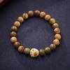 Pulsera de Sándalo Verde Natural, Bodhi de Jade Blanco Cocido al Carbón, Garra de Gato, Cuentas Budistas de Alta Gama, Pulseras para Hombre y Mujer, Venta al por Mayor