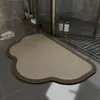 Tapete de Entrada para Suelo de Tierra de Diatomeas con Forma de Nube Transfronterizo, Absorbente de Agua, Secado Rápido, Antideslizante, Resistente a la Suciedad, Fácil de Cuidar