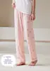 Pijama para Mujer Verano Casual Algodón Peinado Pantalón Individual Transpirable Ropa de Casa Pantalones Estilo Delgado