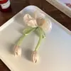 Nueva Banda para el Cabello de Tulipán de Primavera y Verano Banda para la Cabeza Dulce de Chica con Cinta Banda de Goma de Malla Fresca Accesorios para el Cabello de Mujer Venta al por Mayor