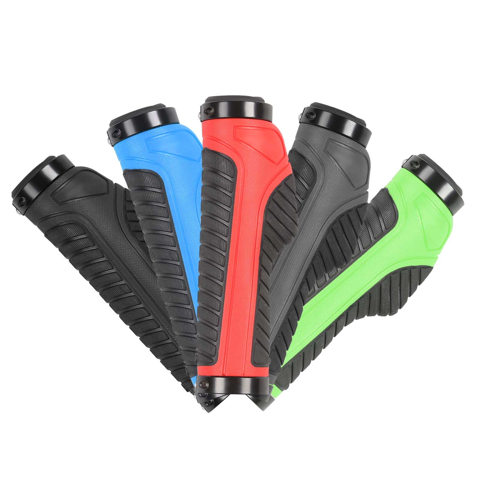 Bicycle Handlebar Grips MTB Road Bike Double Lock Rubber Grips 131*32*44mm Shock-absorbing Cycling Handle Ergonomic Handle Bar