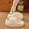 Pantuflas de Peluche de Cerdo Lindas de Dibujos Animados para Mujer 2026 Invierno Nuevas para el Hogar Antideslizantes de Suela Gruesa Cálidas de Punta Cerrada