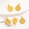Novo Estilo Chinês Banhado a Cobre Ouro Real Contas de Gota de Óleo Espaçador Pingente Geométrico Dourado Antigo Pulseira Charme Acessórios de Joias DIY