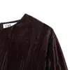 Fabricantes Mayoristas de Ropa para Mujer Transfronterizos 2025 Aliexpress Populares Casuales Americanos Estilo Globo Terciopelo Tops