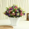 Nuevo Cesta Colgante de Flores Artificiales de Primavera Transfronteriza de Amazon Guirnalda de Cesta Colgante Decoración de Maceta Colgante de Hierro para el Hogar Accesorios