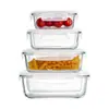 Fiambrera de Vidrio Amazon, Caja Bento Segura para Microondas, Fiambrera para Oficinistas, Bol Transparente Resistente a Altas Temperaturas