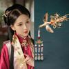 Tocado antiguo de fénix Hanfu, corona para el cabello, horquilla con borla, estilo Tang, horquilla sin incrustaciones, accesorios para el cabello, diseño original súper inmortal