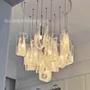 Candelabro de Cristal Nube de Lujo Ligero Italiano Estilo Crema Francés Dormitorio Sala de Estar Moderno Simple Hotel Villa Lámpara de Comedor