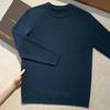 Suéter de cachemira para hombre, cuello redondo, 100% cachemira pura, otoño e invierno, nuevo suéter de punto de primera línea engrosado de doble hebra