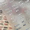 Yitu Pegatinas para Uñas con Letras en Relieve Estilo Simple Dulce Fresco Europeo y Americano Sexy Estilo Popular Pegatinas Decorativas Yt5689