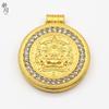 Cor duradoura não desbota pingente zagiram dourado francês antigo pingente de colar deus amarelo da riqueza acessórios de joias diy gravação com cinzel de diamante