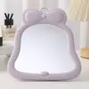 Espejo de Maquillaje de Escritorio con Lazo Estilo Ins Espejo de Tocador de Escritorio de Alta Definición Dormitorio de Estudiante Lindo Espejo Plegable Portátil