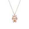 Collar Original Moneda Atrae Fortuna Caballo Llorando, Plata Pura, Nuevo Estilo Chino, Tendencia Nacional, Colgante Caballo Ponny de Nácar, Regalo de Año Nuevo del Año del Caballo
