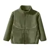 Jaqueta de Lã Fleece Infantil, Cardigã Outono e Inverno Pai e Filho, Roupa Quente de Inverno, Jaqueta com Forro de Fleece, Moletom com Zíper