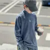 Camada Base Masculina Listrada de Gola Meia-Alta Outono/Inverno 2026 Novo Estilo Para Crianças Maiores Inverno Térmico Camiseta Interna Estilosa