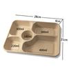 Fiambrera de pulpa desechable separa comida rápida para llevar bento ensaladera caja de embalaje personalización