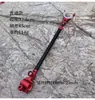 Suporte de vara de pesca telescópico universal multi-cor tipo botão de liga de alumínio, montado na traseira, para pesca de peixes grandes, com haste antiderrapante e absorvente de choque