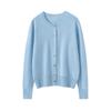 Cárdigan de Punto 100% Cachemira Pura para Mujer Otoño e Invierno Nueva Camisa de Capa Base de Cuello Redondo Color Sólido Holgada Suéter Exterior