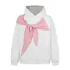 Sudadera con capucha Retro Americana 2025 con Correa de Cuadros de Lazo Otoño e Invierno para Hombres y Mujeres Chaqueta Casual Holgada Top