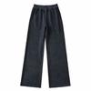 Pantalones anchos de cintura elástica de estilo europeo y americano, pantalones casuales deportivos de moda de cintura alta, pantalones rectos sueltos, otoño e invierno de 2023