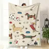 Manta Caliente de Animalitos Lindos de Venta Caliente Transfronteriza con Patrón de Cachorro Suave y Adorable, Manta de Franela, Manta para la Siesta