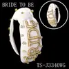 Accesorios para el cabello con elemento de letra de moda europea y americana, diadema para novia y dama de honor, pasador de strass, tocado para fiesta navideña, fiesta de cumpleaños