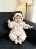 Roupas de Bebê, Jaquetas Espessadas para Primavera e Outono, Macacões Estilosos de Peça Única para Meninas Recém-Nascidas, Macacões Dupla Camada de Princesa, Roupas para Exterior