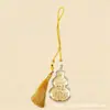 Colgante de Bolsita de Calabaza Dorada para Atraer Riqueza y Bendiciones, Adorno para Colgar en el Coche, Decoración de Entrada, Regalo de Negocio, Artículo de Regalo