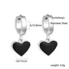 Pendientes de Gota de Aceite en Forma de Corazón de Venta Caliente Transfronterizos Diseño Ins Pendientes de Corazón Dulce Color Melocotón Pendientes de Acero Inoxidable para Mujer
