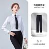 Camisa de manga larga profesional de negocios para hombre y mujer, camisa ejecutiva para hombre de servicio civil, ropa de trabajo bancaria para mujer que no necesita planchado