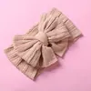 Faixa de Cabelo Personalizada Ultra Macia para Bebê em Jacquard Dupla Camada com Laço e Borda Larga de Nylon Faixa de Cabeça Protetora para Fontanela de Bebê DIY