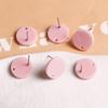Pendientes de acrílico perforados de estilo dulce, de color sólido, estilo japonés y coreano, para hacer tú mismo, accesorios de joyería al por mayor